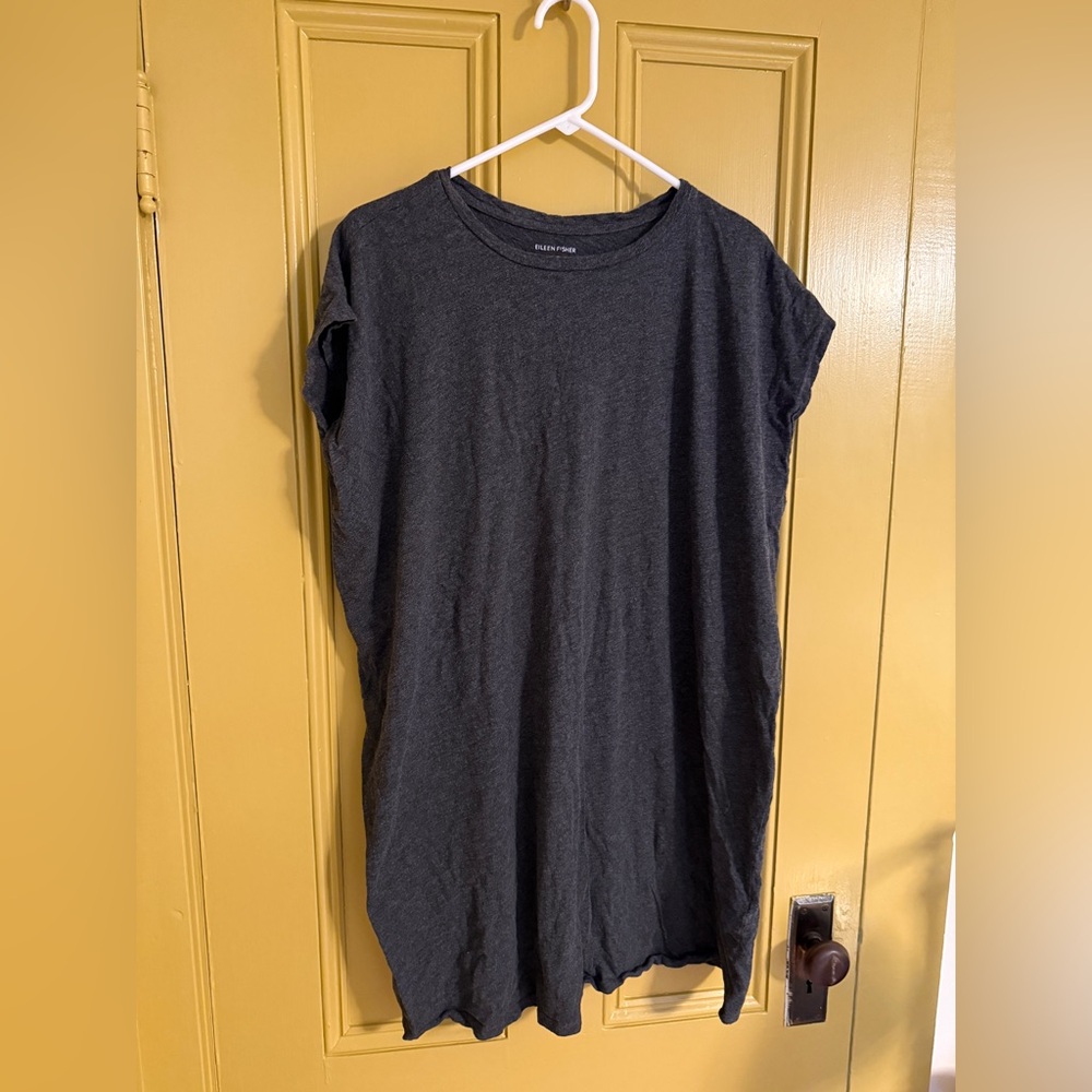 Eileen Fisher Charcoal Gray Tunic Dress